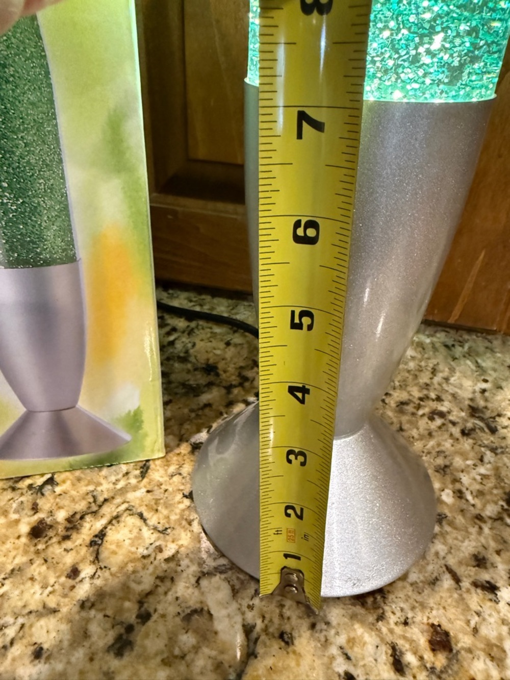 Ashford Glitter Lamp - Green/Silver 18” tall 70s vibes, works great, EUC - Picture 10 of 13